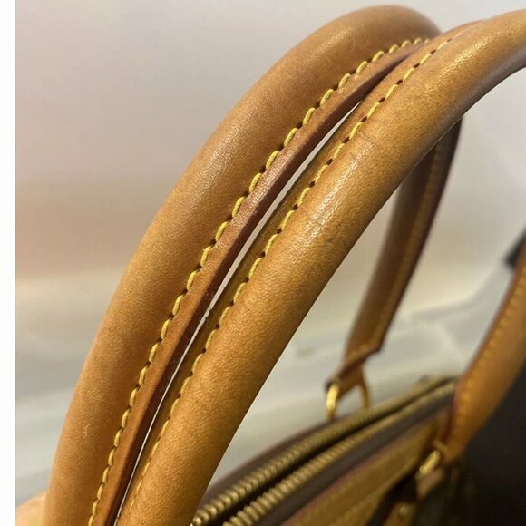 Auth LOUIS VUITTON Tivoli PM Hand Bag Monogram Leather Brown France - Picture 9 of 16